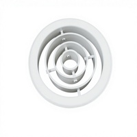 Diffuseur d'air à jet multi-anneaux à direction réglable, grille de registre durable en aluminium pour système de CVC, pour le chauffage et la climatisation