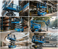 Plateforme élévatrice à ciseaux électrique pour entrepôt JCPROTECH JC-SL1012 12M, certifiée CE, plateforme antidérapante en acier, pieds pliables
