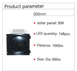 Luce Lampeggiante <span class=keywords><strong>Solare</strong></span> Gialla di Alta Qualità, Diametro 300mm, Resistente e Visibile - Product Image 2