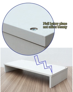 Tốt Bán Cổ Điển Màu Trắng Duy Nhất Hai Lớp Văn Phòng Máy Tính Màn Hình Đứng Nhỏ Bằng Gỗ Màn Hình Riser-48*20*8Cm Bàn Kệ Cho Máy Tính Xách Tay - Product Image 3