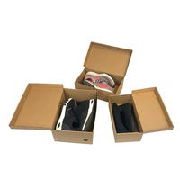 Fabricant de boîtes à chaussures d'emballage classique avec logo personnalisé boîte-cadeau de chaussure en carton marron de luxe de haute qualité