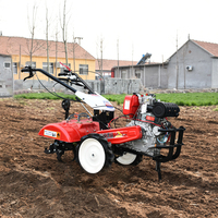 Motoculteur Agricole à Quatre Roues, Mini Motobineuse, Sarcleuse, Fraise Rotative