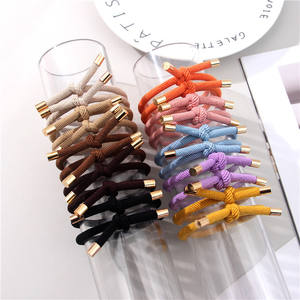 Bandas de goma elásticas para el cabello para mujer, accesorios para el cabello chapados en oro de alta calidad - Product Image 1