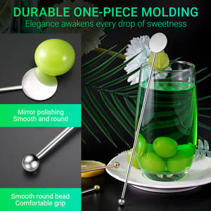 Pengocok minuman Spiral Bar Cocktail baja tahan karat pengaduk Cocktail tongkat pencampur susu teh kopi tongkat pencampur alat Bar - Product Image 4