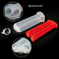 Seringue de colle époxy bicomposante vide 24 ml 1:1 avec double cartouche, distributeur d'adhésif à deux composants avec piston et capuchon refermable