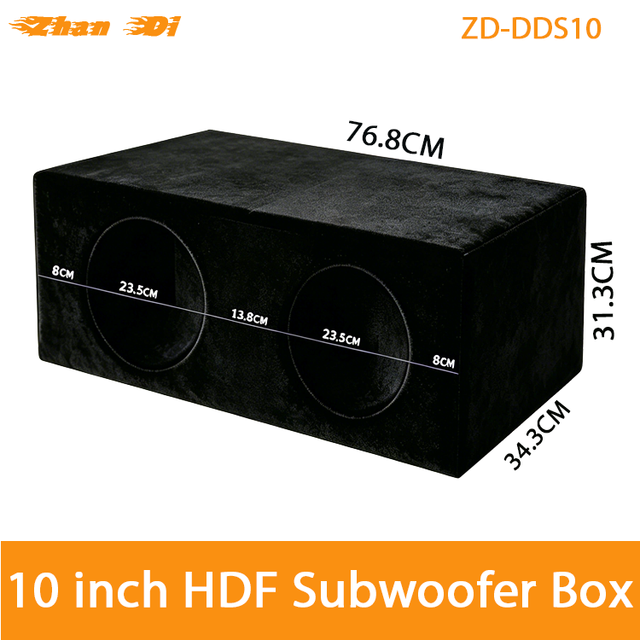 High Quality 10 Inch Two-in-one Universal Fit Car Audio Subwoofer Empty Box Cabinet Enclosure with MDF Material