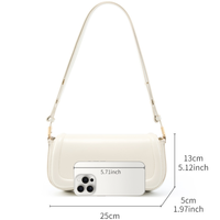 Sac à bandoulière de luxe en cuir véritable pour femme, style vintage minimaliste, avec une seule sangle, personnalisable, sac à main tendance avec fermeture éclair Candy