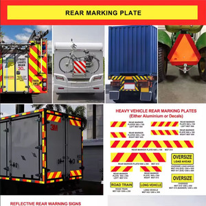 Autocollant de plaque de marquage arrière réfléchissant haute visibilité personnalisé en usine pour camion - Product Image 6