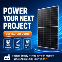 Module Solaire Monocristallin TOPCon Type N Personnalisé 730W, Efficacité 23,5%, 1500VDC, Demi-Cellule, Service OEM pour Projets