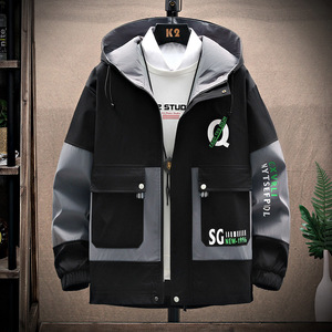 <span class=keywords><strong>Veste</strong></span> de mode très vendue ensemble deux pièces <span class=keywords><strong>veste</strong></span> de travail ample à capuche pour <span class=keywords><strong>homme</strong></span> - Product Image 4