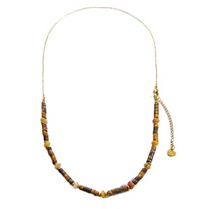 Collar de piedra natural Dopamine, cadena de clavícula de oro de 18 quilates para mujer, joyería de moda para fiesta, estilo veraniego - Product Image 5