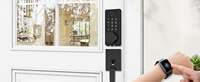 Cerradura Inteligente con Huella Dactilar, Alarma Antirrobo, Soporte para Tarjeta de Memoria, Wi-Fi, App Tuya, Seguridad Grado C, Acero Inoxidable para el Hogar