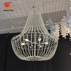 Lustre LED Rétro en Fer Forgé Lisse pour Mariage, Alimenté par Courant Alternatif, Suspension Décorative pour Plafond de Mariage Luxueux - Product Image 3