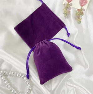 Eco-friendly High Quality Security Velvet <b>Drawstring</b> <b>Pouch</b> - Round Bottom Custom Logo Printed for Candle Cosmetic Packaging - Product Image 5