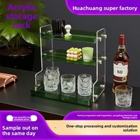 Étagère de table minimaliste en acrylique, style luxe léger, transparente, 3 niveaux, multifonctionnelle, anti-poussière, anti-humidité, présentoir