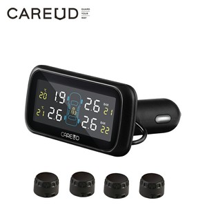 CAREUD Sistema di Monitoraggio della Pressione degli Pneumatici con Accendisigari Auto e 4 Sensori - Product Image 5