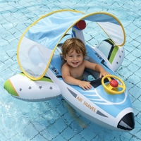 Nouveau Siège de Natation Gonflable en PVC Épaissi en Forme d'Avion pour Tout-Petits et Enfants, Flotteur de Piscine pour Jeux Aquatiques en Extérieur, Capacité Maximale