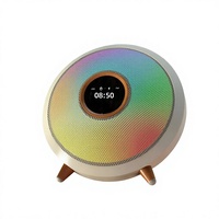 Nouvelle Enceinte de Bureau Multilingue avec Réveil, Éclairage Ambiant RGB, Microphone Intégré, Alimentation par Batterie, Fonctionnalité Sonore et Logo Personnalisable – Idéale comme Cadeau