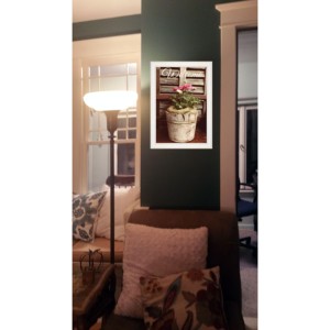 HMS rose di benvenuto 1 bianco incorniciato da parete arte bellissimo artigianato in legno per la decorazione della casa - Product Image 4