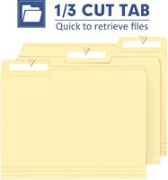 1/3 Cut Tab Letter Size 120 Pack Carpeta de archivos Carpeta de archivo para Office School Business Manila Carpeta de archivos