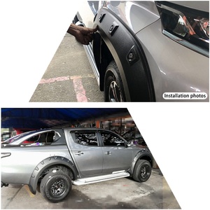 Accesorios Universales Flexibles para Automóviles, Guardabarros de Plástico ABS 4x4 Negros para MITSUBISHI L200 2019 en Adelante - Product Image 5
