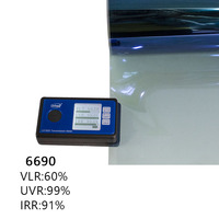 Muestra gratis Película de coche Control solar Tinte de ventana de coche Película de protección de pintura PPF Película de tinte de ventana de camaleón azul