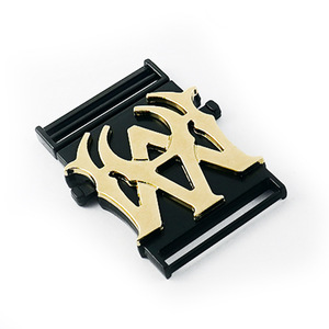<b>Clip</b> Buckle Zinc Alloy Black And Gold Wear Resistant Durable For Bags <b>Spring</b> 2025 K571 - Product Image 3