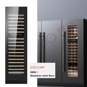 <span class=keywords><strong>Réfrigérateur</strong></span> Cave à Vin Haut de Gamme <span class=keywords><strong>Combiné</strong></span>, Grande Capacité, Porte en Acier Inoxydable, Étagères de Luxe, Cave à Vin 148 Bouteilles - Product Image 1