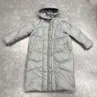 Veste d'hiver longue à manches longues en duvet matelassé européen américain pour hommes et femmes, manteau long taille plus