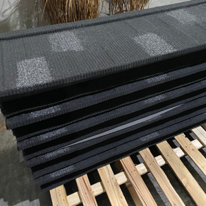 Tegole metalliche rivestite in pietra leggera isolamento termico e ignifugo per la costruzione di tegole a prova di fuoco sicure per la propria casa - Product Image 1