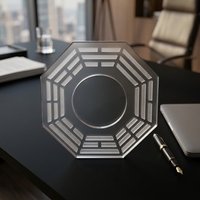 Décoration Taoïste Bagua en Acrylique Personnalisée en Gros, Plaque Zen Octogonale Haute Transparence pour Salle de Méditation et Cadeaux Spirituels