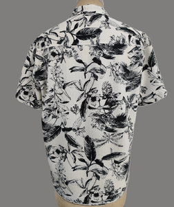 Chemise à manches courtes à imprimé floral pour homme, chemise <span class=keywords><strong>d</strong></span>écontractée pour l'été, la plage, les vacances, les stations balnéaires, fabricant OEM ODM, marque privée - Product Image 2