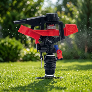 Aspersor de Impulso para Riego Agrícola, 360 Grados, Accionamiento por Engranajes, Color Rojo, Fácil Instalación, Plástico Resistente, Conexión Macho de 1/2'', 30PSI-450PSI - Product Image 2