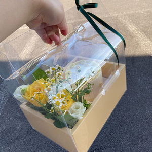Flower Flowers Dry Natural Real Flower Packaging Boxes For Flower And Dessert Boxes Square Bouquets Candy Cake Boxes For Flowers And Love