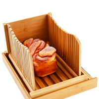 Trancheuse à pain industrielle commerciale en bois de 4 mm avec plateau à miettes et couteau pour boulangerie
