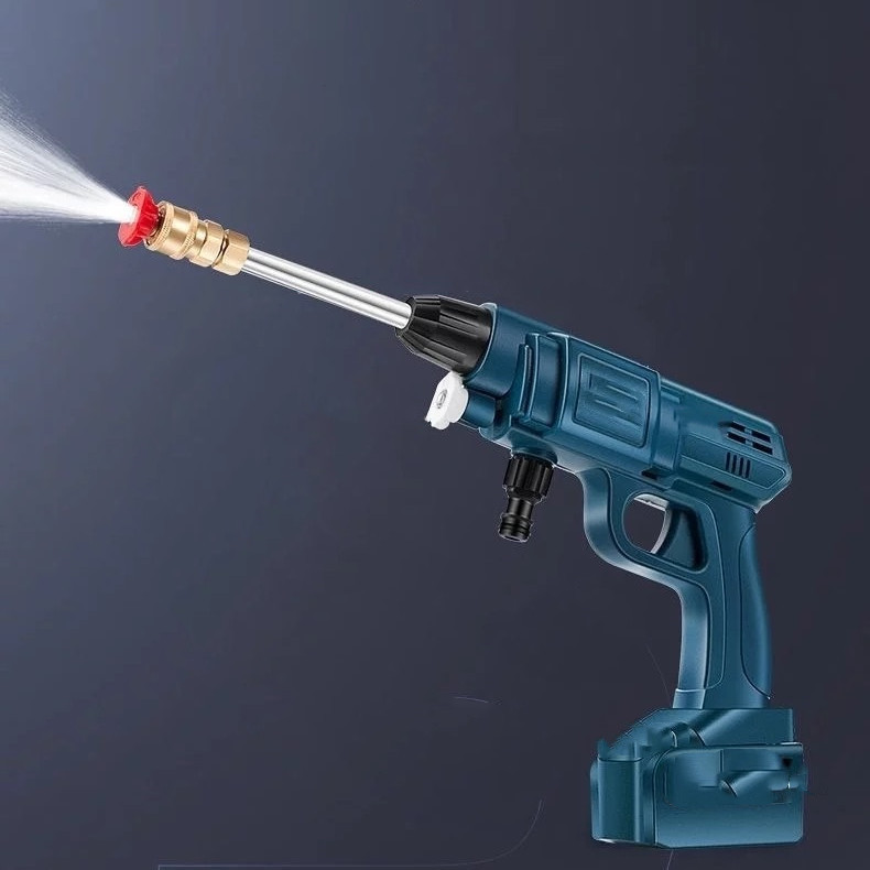 Hot products cordless high pressure car washer gun with rechargeable lithium battery