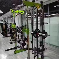 TOPTONS multifonctionnel complet câble de Cage d'alimentation Crossover Smith Machine presse Squat Rack pour musculation poitrine entraînement
