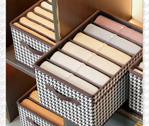 Boîte de rangement en gros pour jeans avec couvercle, organisateur de placard, tiroir à vêtements, armoire à pantalons - Product Image 6