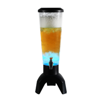 Nouveau Dispositif de Boisson en Forme de Baril de Bière en Plastique PC de 3L, Illuminé et Bluetooth, Idéal pour les Fêtes. Distributeur de bière avec design réutilisable.