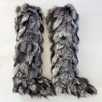 Nouvelles Bottes Hautes en Fourrure de Renard pour Femme Hiver 2026 – Bottes Chaudes et Moelleuses en Peluche pour Filles