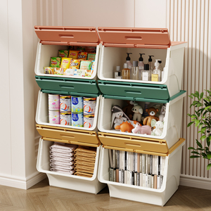 Contenedor de Plástico Inclinado Moderno con Tapa, Apto para Microondas y Reutilizable, para Conservar Sobras en el Refrigerador/Cocina - Product Image 2