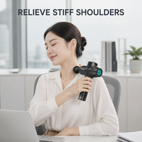 Pistolet de massage 60W, moteur sans balais, 3500 tr/min, 12 têtes interchangeables, 12 niveaux d'intensité, 2500 mAh, 6 heures d'autonomie, rechargeable