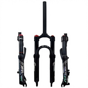 Fourche avant de vélo <span class=keywords><strong>20</strong></span>/24 <span class=keywords><strong>pouces</strong></span> pour VTT, fourche à <span class=keywords><strong>air</strong></span> en alliage d'aluminium, frein à disque 100 mm, fixation rapide, commande par épaule - Product Image 1