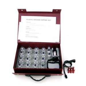 Appareil de massage par acupuncture, ventouses médicales, 19 ventouses, ventouses Hijama, ensemble de thérapie par ventouses sous vide, ventouses chinoises et pompes avec boîte - Product Image 2