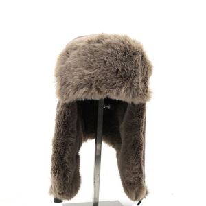 Men's Winter Thickened Plush <b>Ear</b> <b>Protectors</b> Trapper Hats Studded Outdoor Cycling PU Trapper Hat - Product Image 2