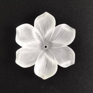 F16 28mm 30mm 32mm Flor de cuarzo esmerilado de seis pétalos hecha a mano - Product Image 1