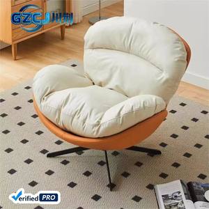 Fauteuil pivotant de luxe moderne, fauteuil inclinable relaxant pour salon, chambre, hôtel, mobilier sensoriel, design en cuir - Product Image 5