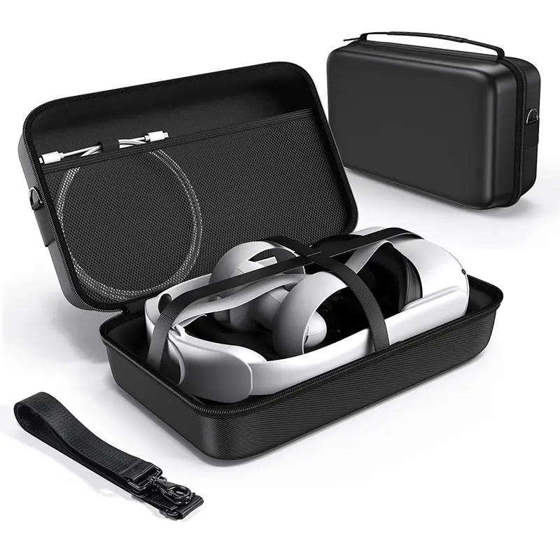 Seyahat çantası oyun kulaklığı kontrolörleri aksesuarları darbeye dayanıklı Eva sert kabuk taşıma çantası saklama Oculus Quest 2 Vr