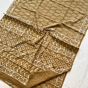 Ensemble de 3 pièces de matériel de robe imprimée en blocs de coton sur mesure Fabriqué à la main Kurta Dupatta et tissu inférieur. Idéal pour un usage personnel - Product Image 1