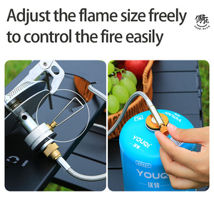 موقد غاز تخييم صغير قابل للطي من الفولاذ المقاوم للصدأ بقوة 2800 واط، خفيف الوزن وقابل للفصل، مبيعات ساخنة - Product Image 6